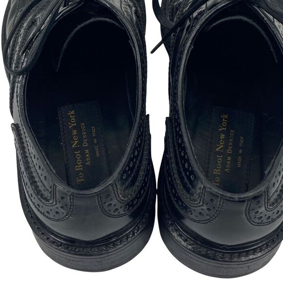To Boot New York Adam Derrick Black Leather Brogue Cap Toe Oxfords Shoes Mens 9 main image 8